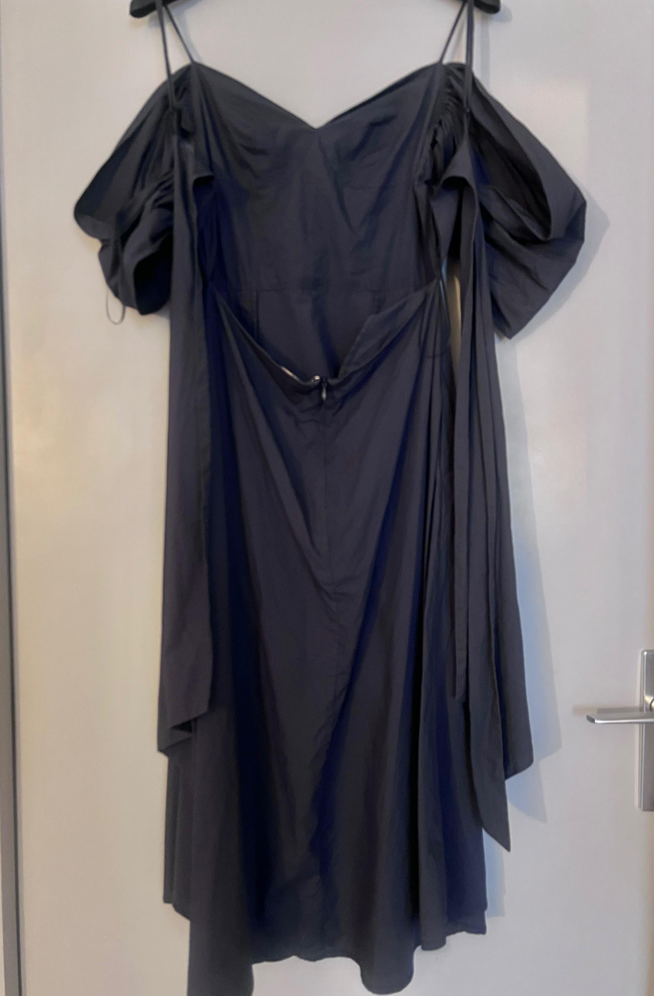 Cult Gaia Black Katalina Off Shoulder Midi Dress