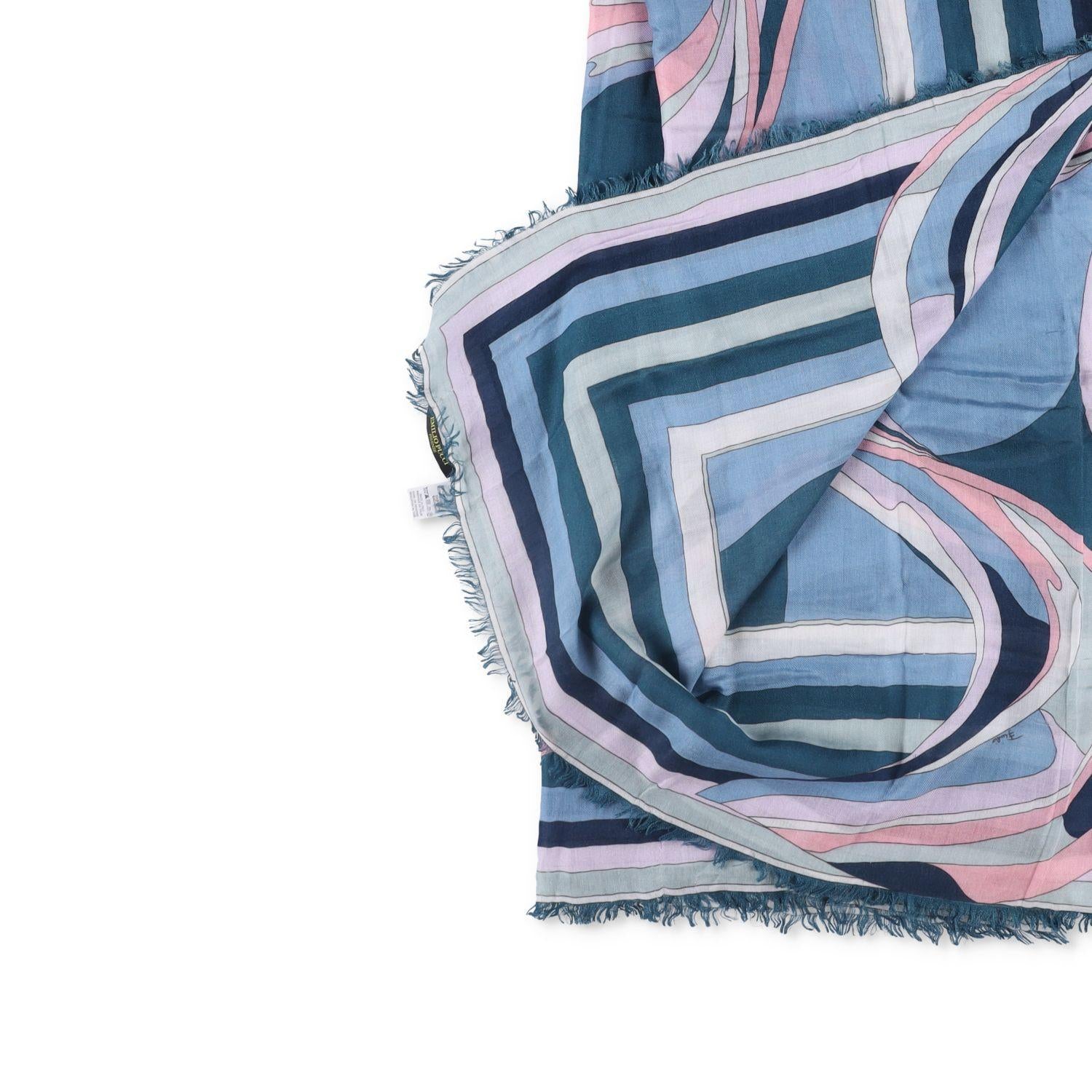 Emilio Pucci Pesci Print cashmere Blend Scarf