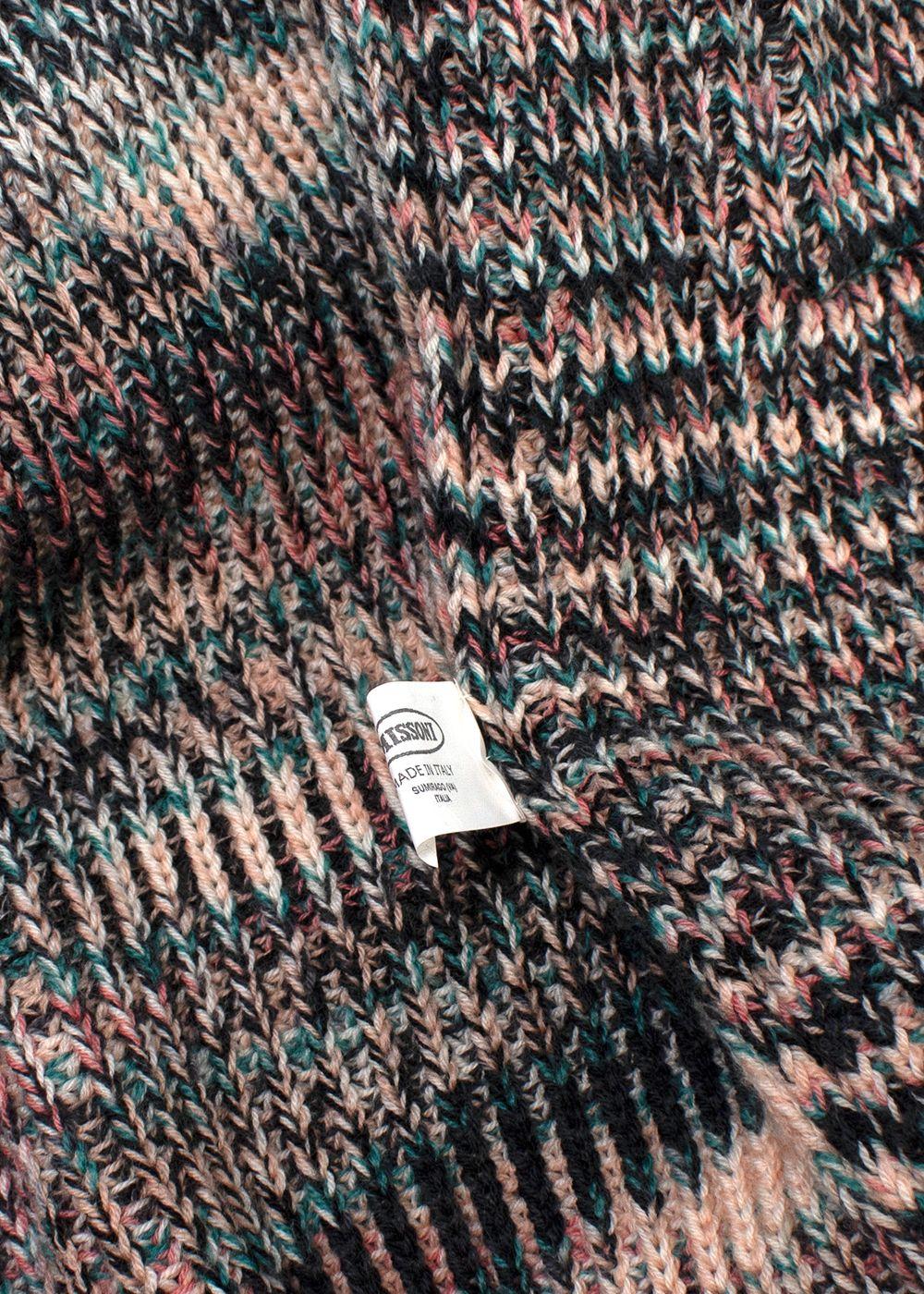 Missoni Multicoloured  Longline Belted Wool Cardigan