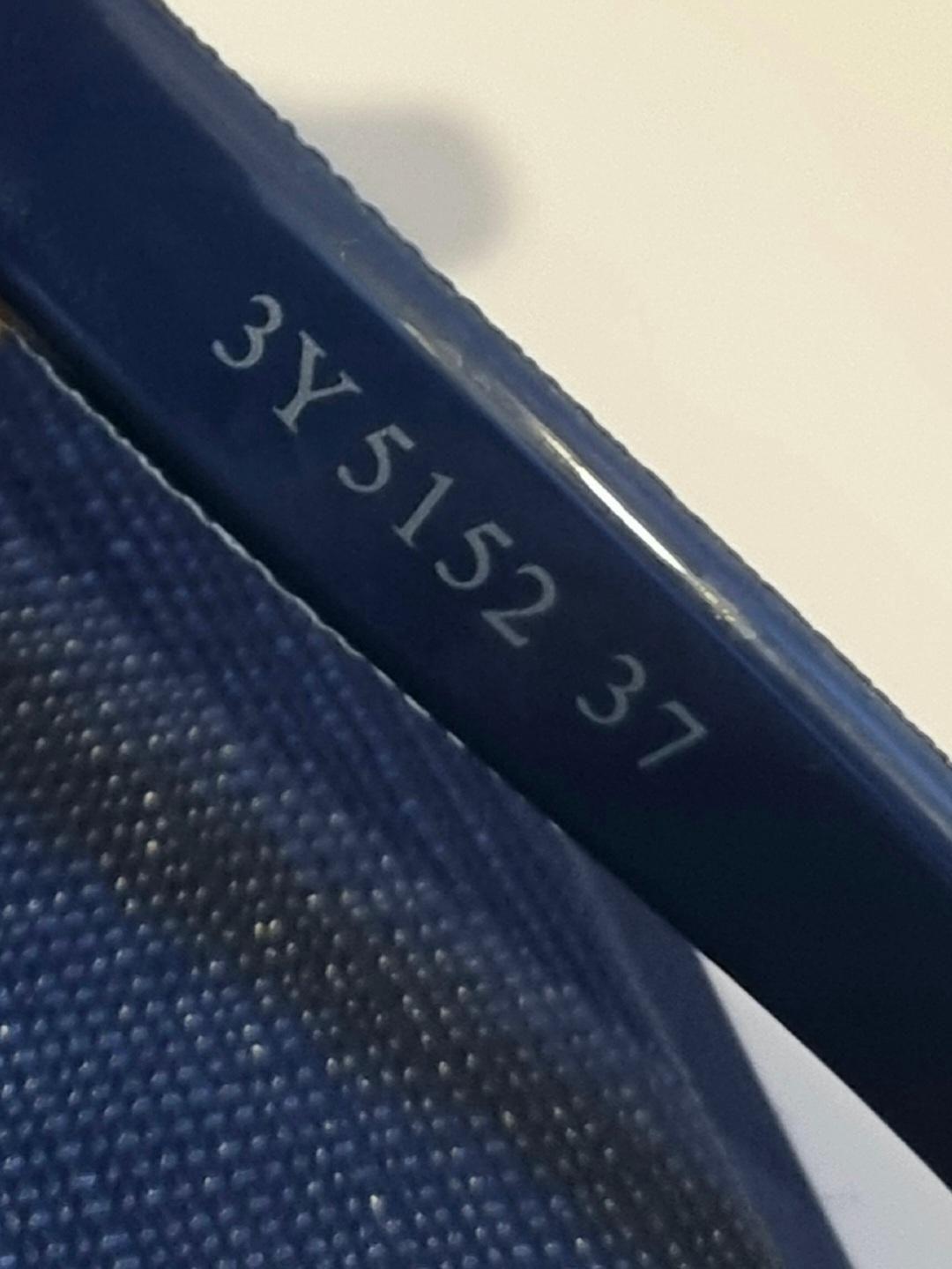 Prada Navy Rubber Thong Flats