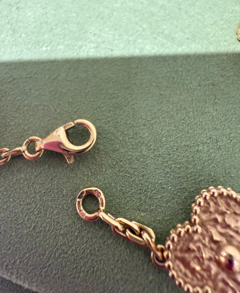 Van  Cleef and Arpels  Vintage Alhambra Necklace in Bois d'Amourette 10 Motifs