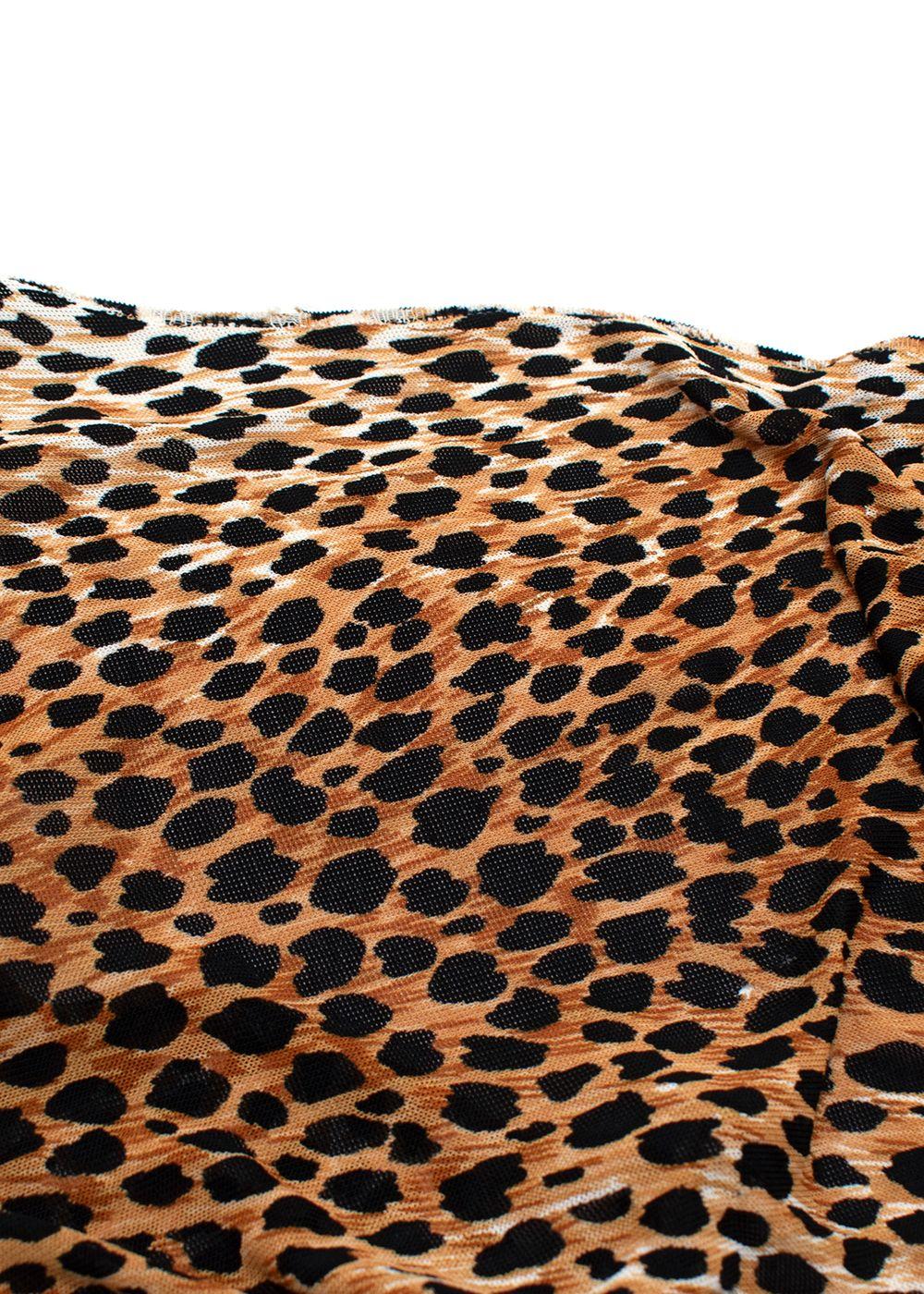 Dolce& Gabbana Leaopard Print Halterneck Top