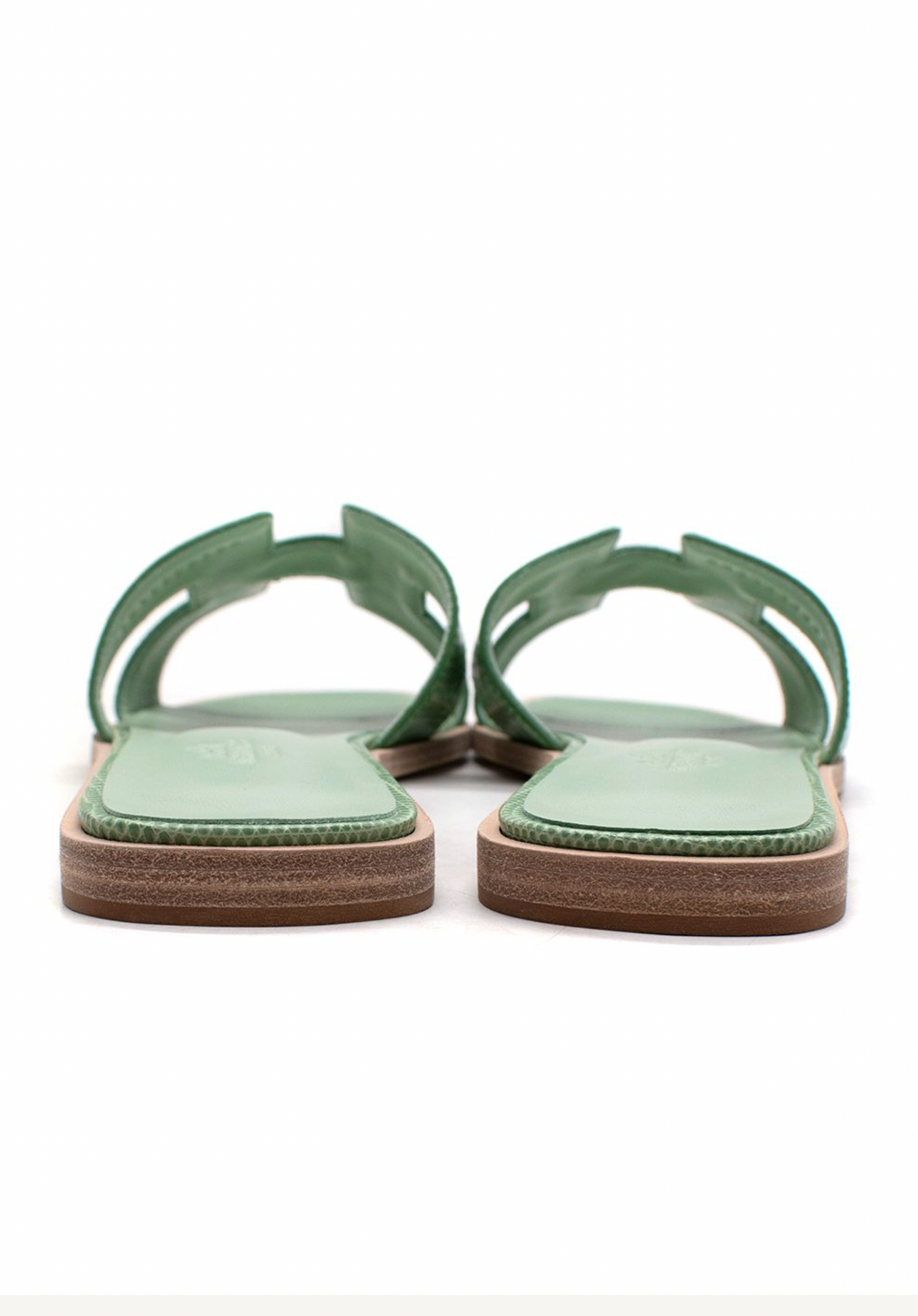Hermes Vert Jade Niloticus  Lizard Oran Sandals