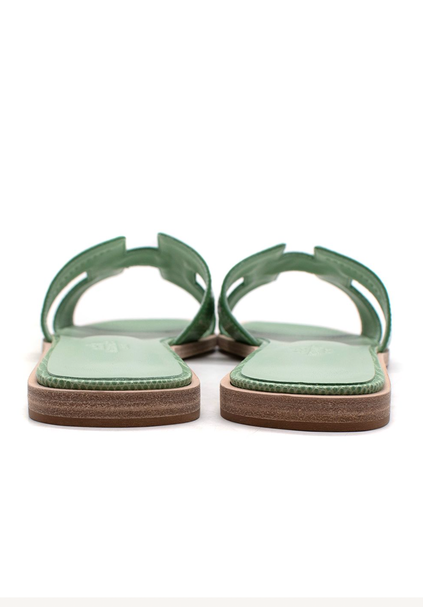 Hermes Vert Jade Niloticus  Lizard Oran Sandals