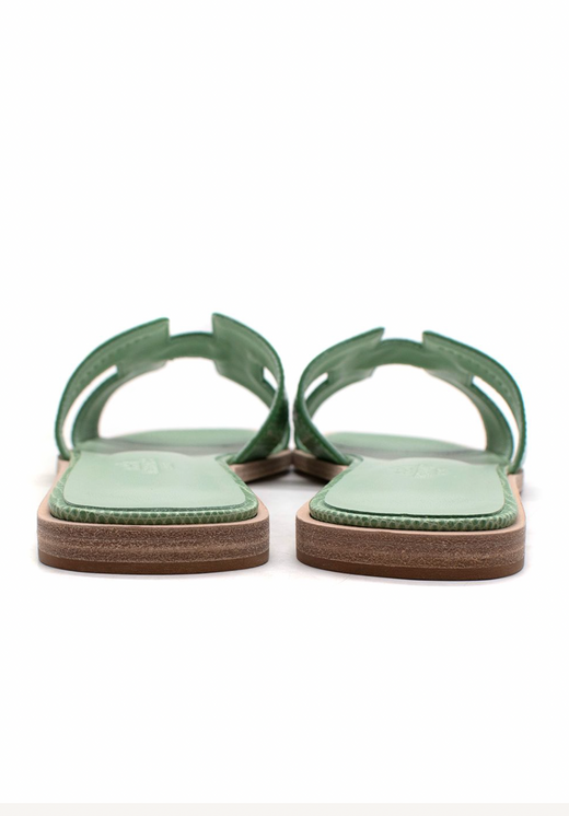 Hermes Vert Jade Niloticus  Lizard Oran Sandals