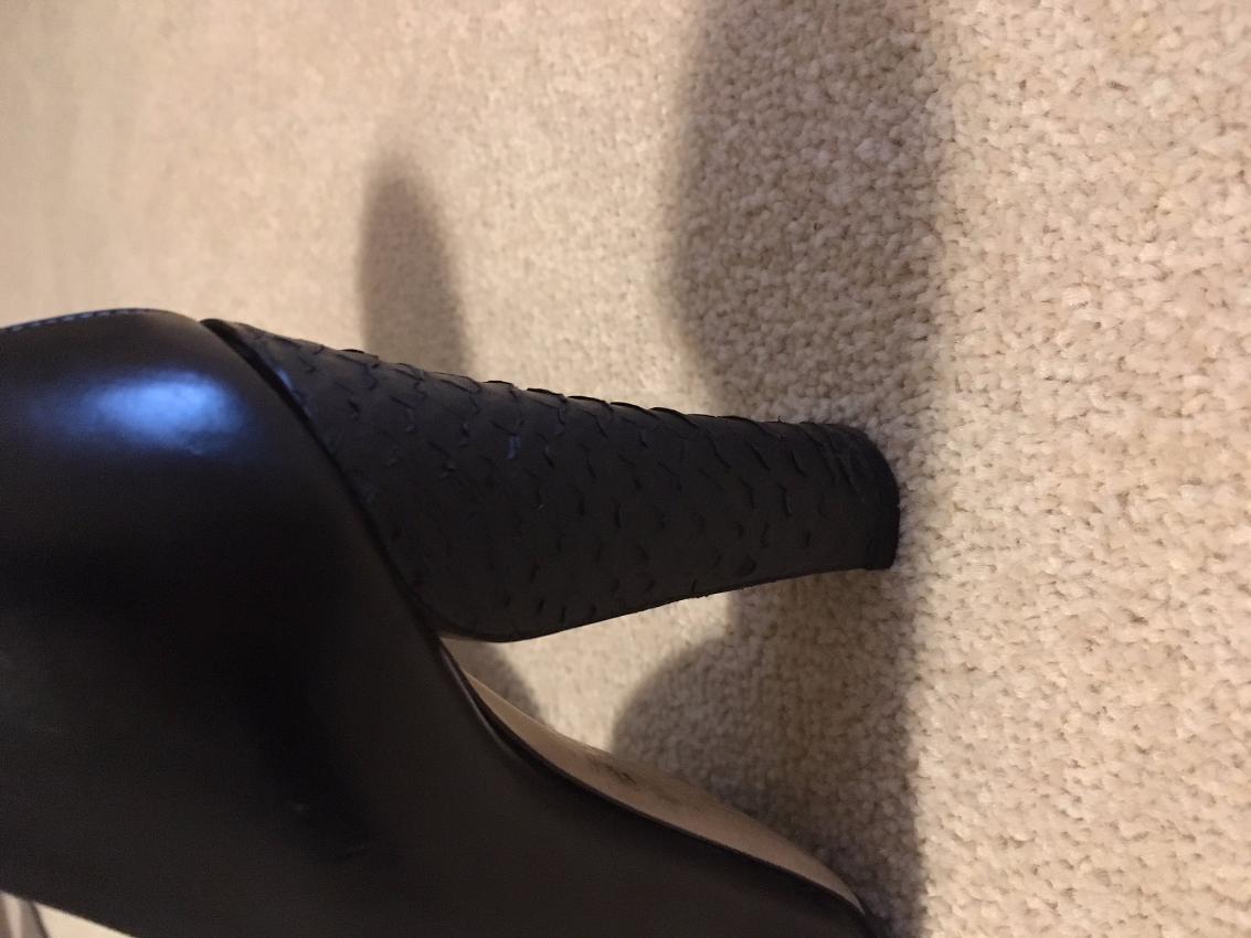 Reed Krakoff black pumps with mock python Heels