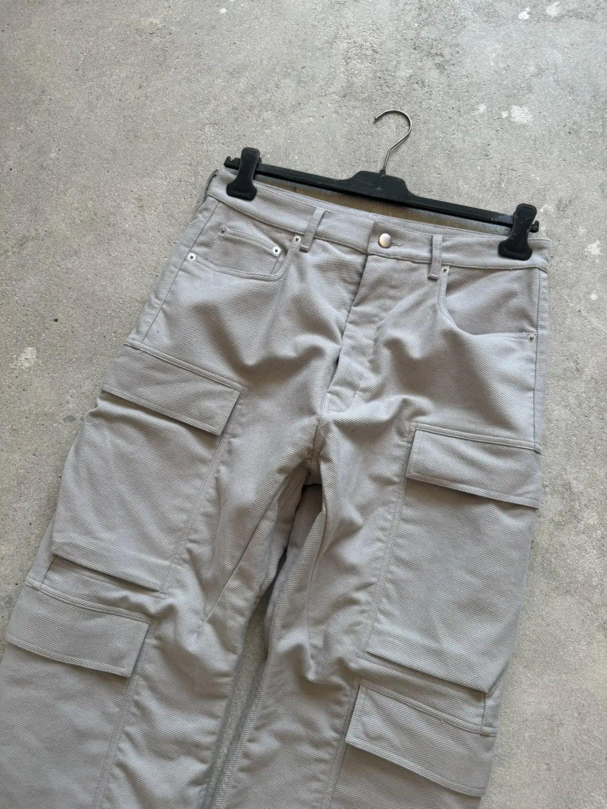 Rick Owens Current Twill Pearl Double Cargo Pants