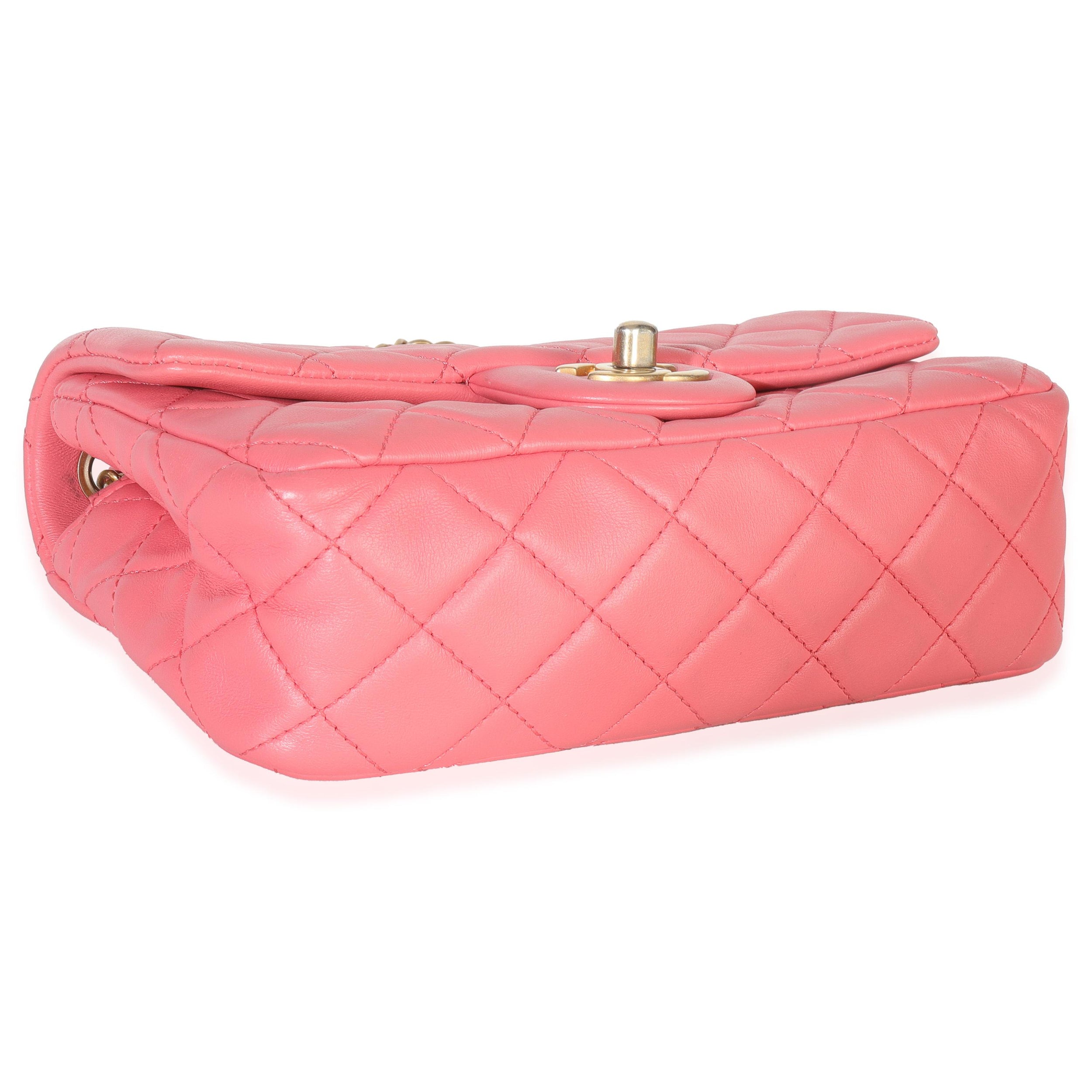 Chanel  Quilted Lambskin Pearl Crush Mini Rectangular Flap Bag