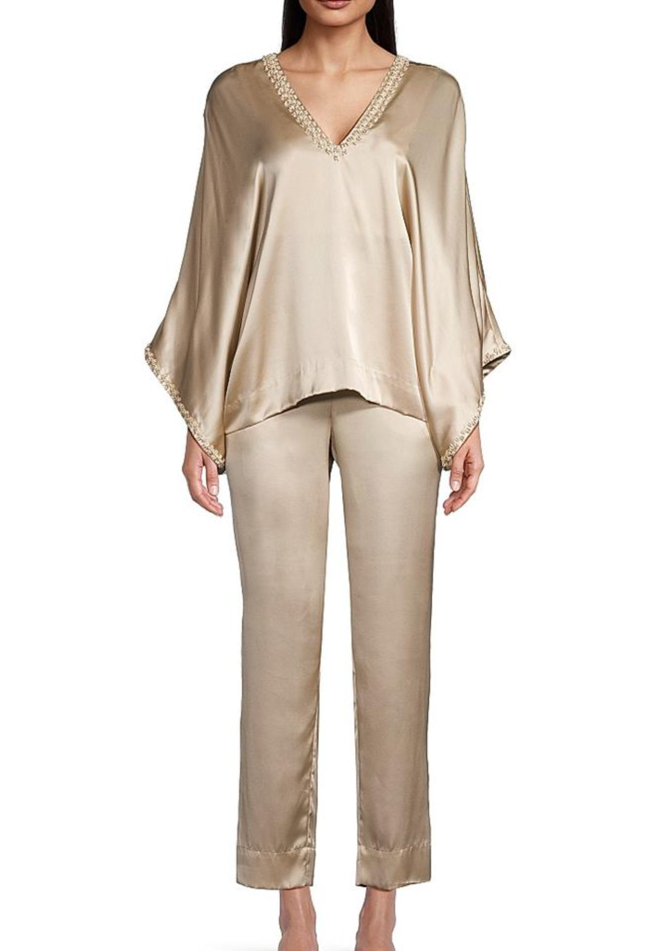 Natori Key Essentials Silk Two-Piece Pajama Set
