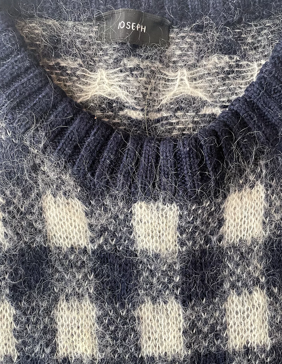 Joseph Check Mohair Blend Sweater Vest