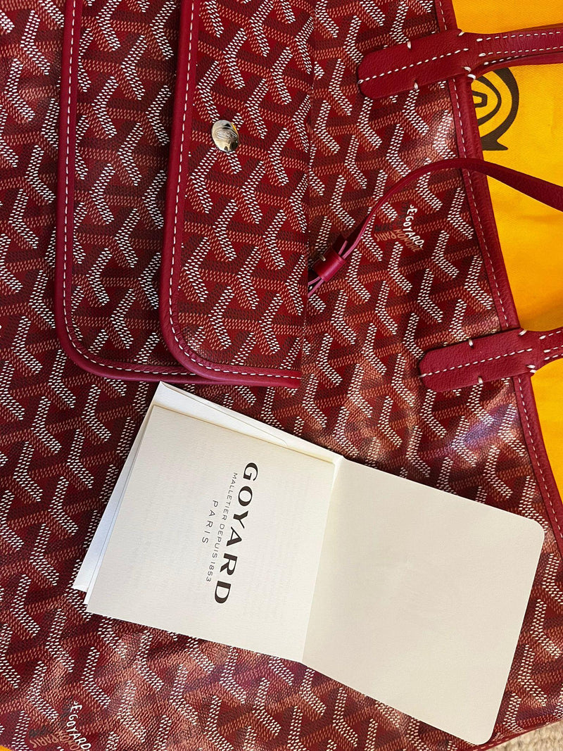 Goyard Red Anjou Reversible Tote Bag