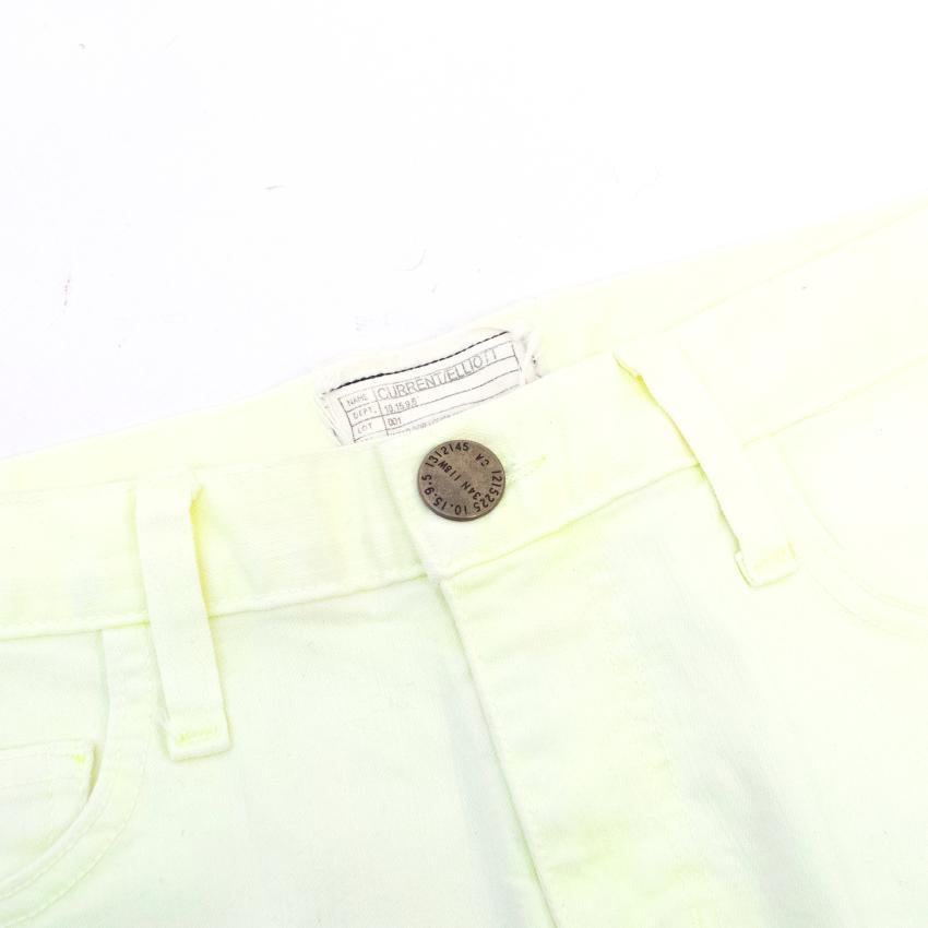 Current Elliott Neon Yellow Washed Jean Shorts