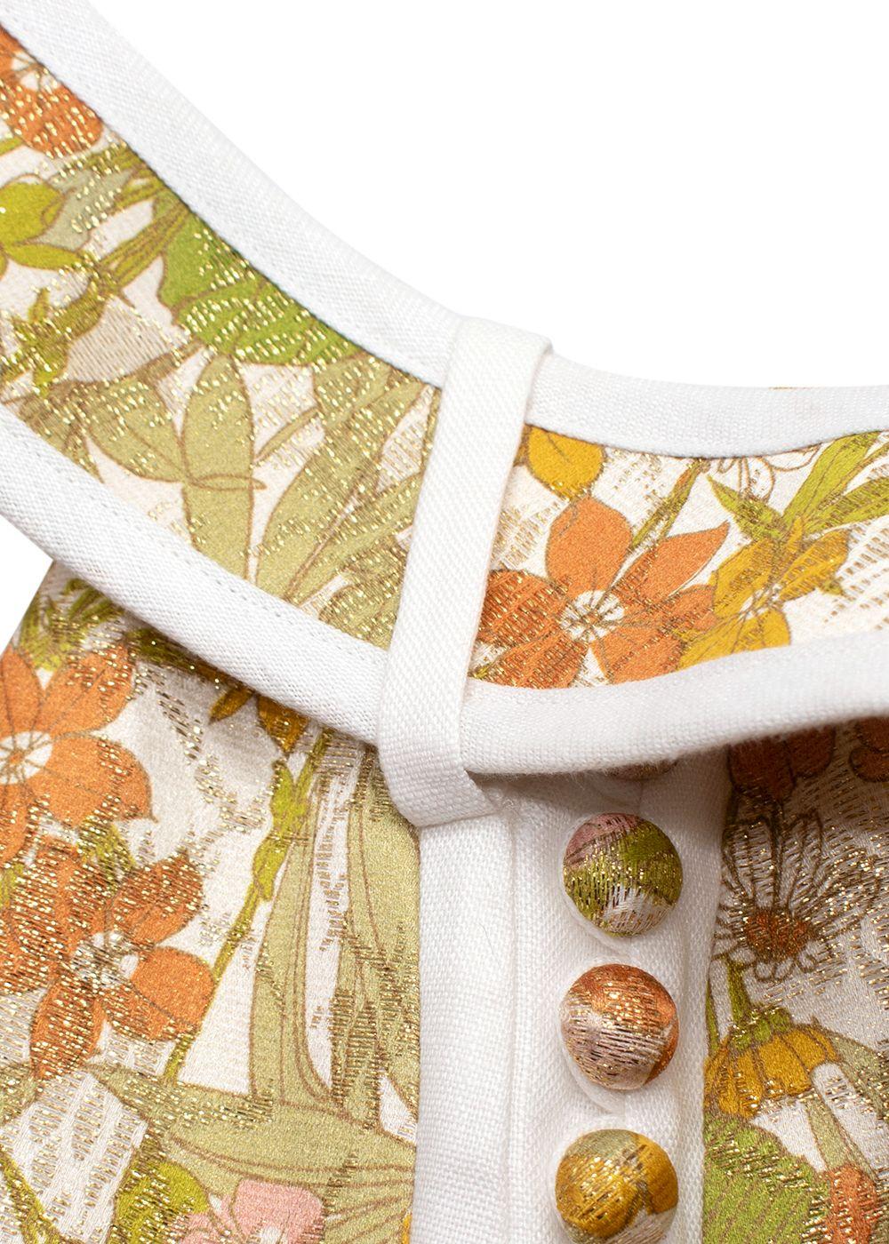 Zimmermann Super Eight Floral Brocade Cotton-Blend Mini Skirt