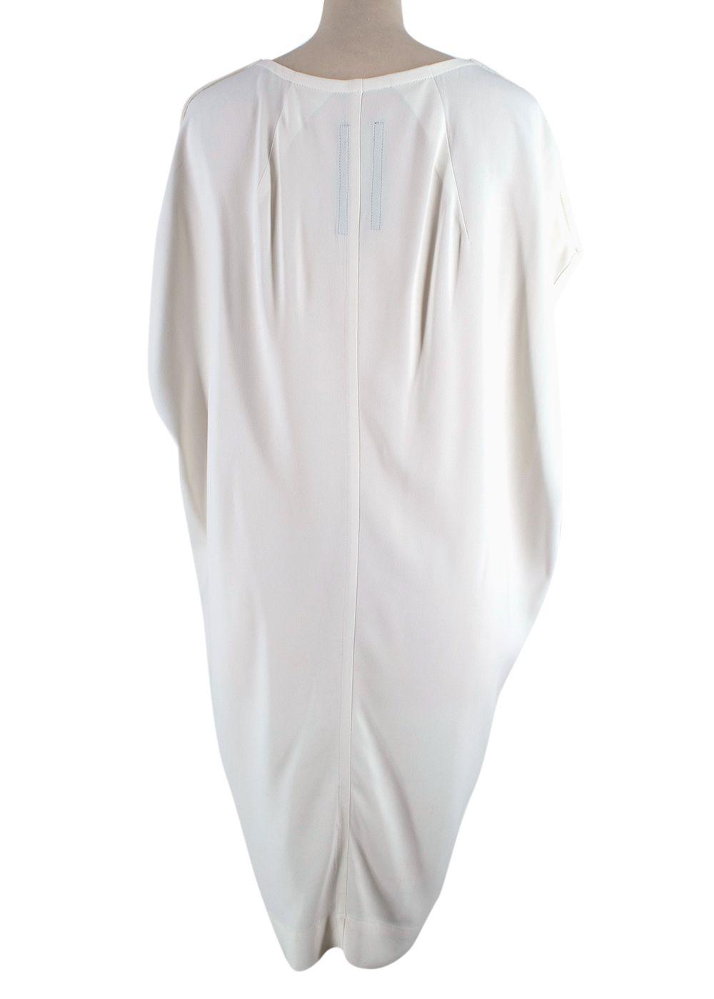 Rick Owens Cream Naska Draped Dress
