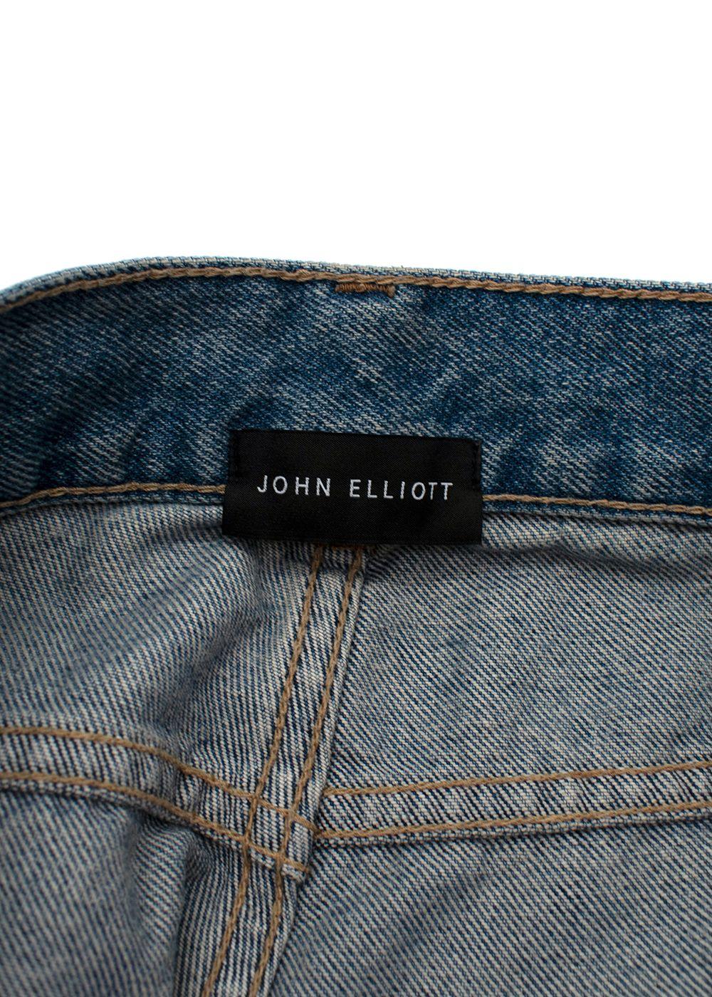 Washed Distressed Denim Shorts