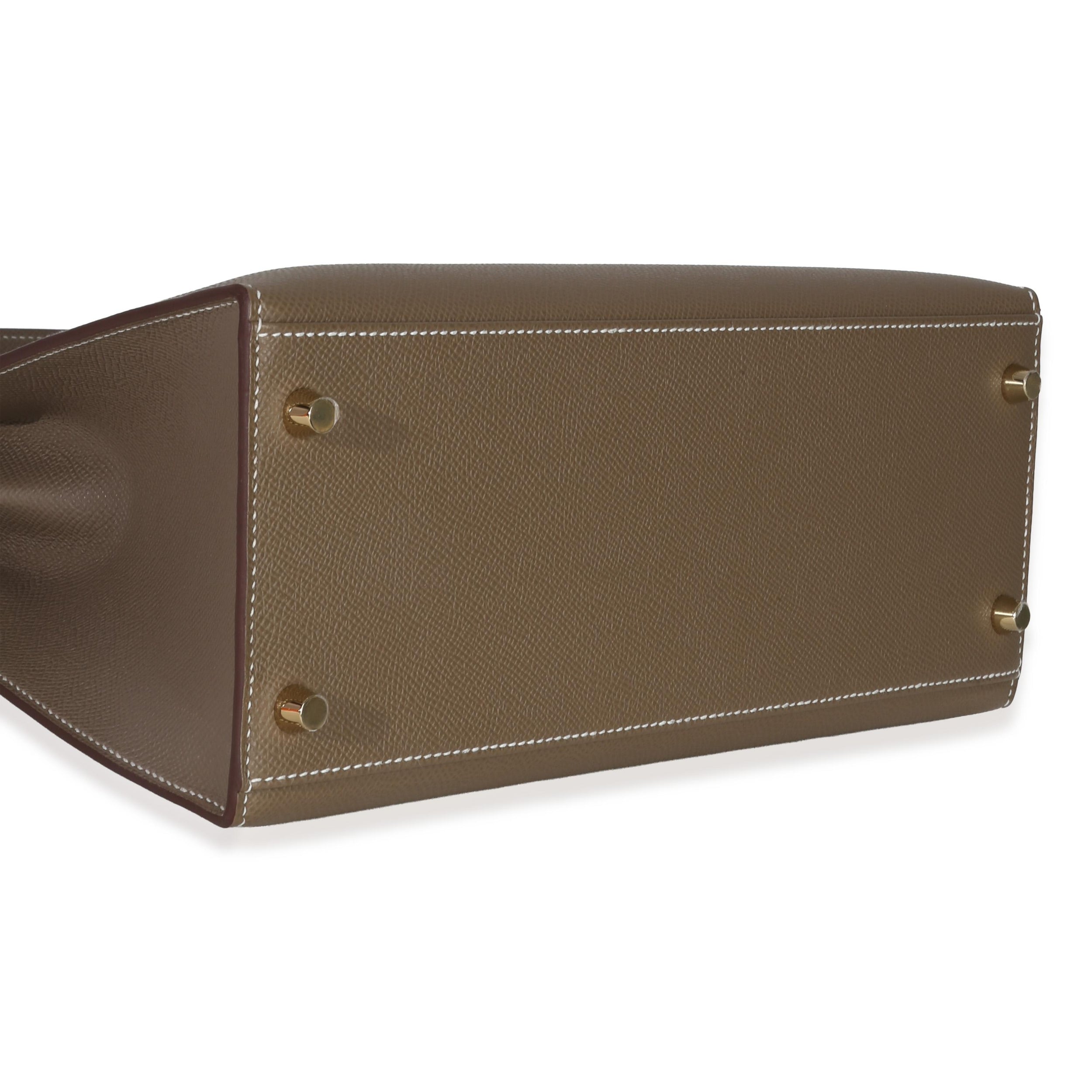 Hermès Epsom Sellier Kelly 28 GHW Etoupe