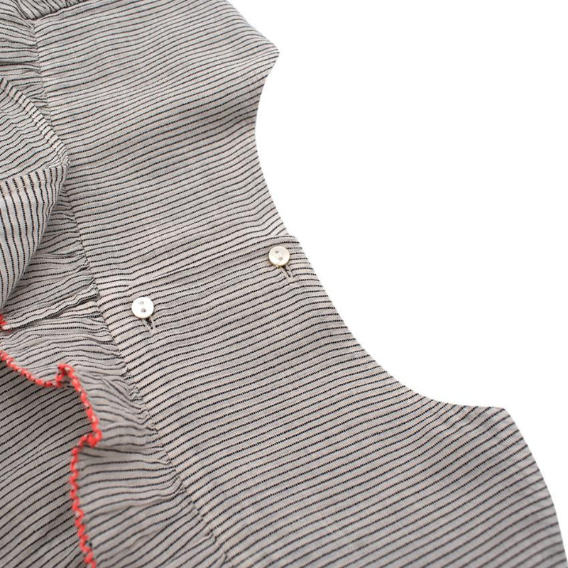 Bonpoint White & Black Striped Top