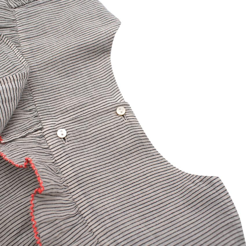Bonpoint White & Black Striped Top