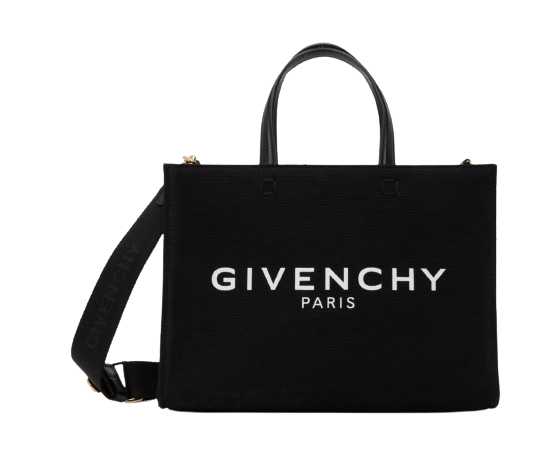 Givenchy Black Medium Canvas Shopper Tote Bag