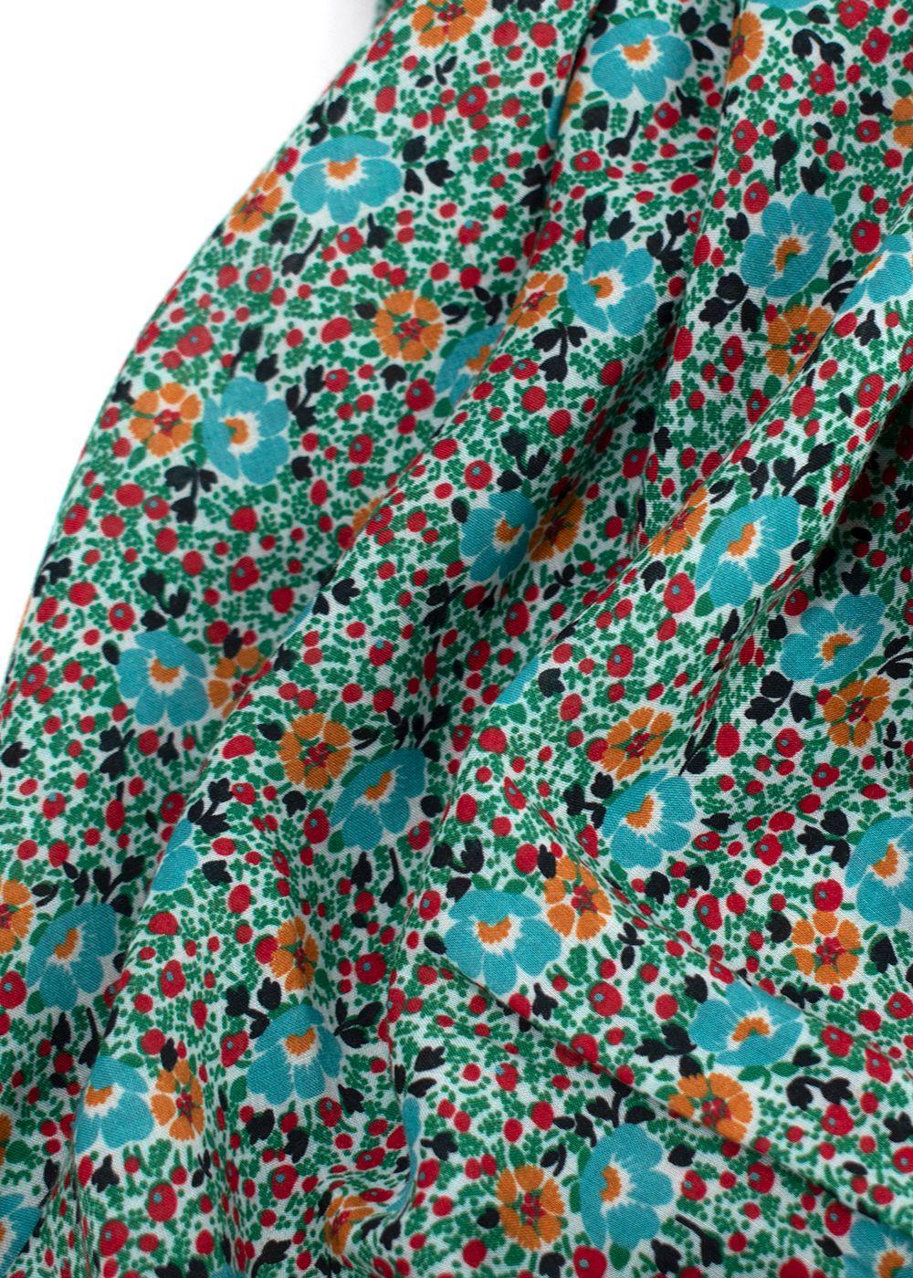 Saint Laurent Floral Pussybow Blouse