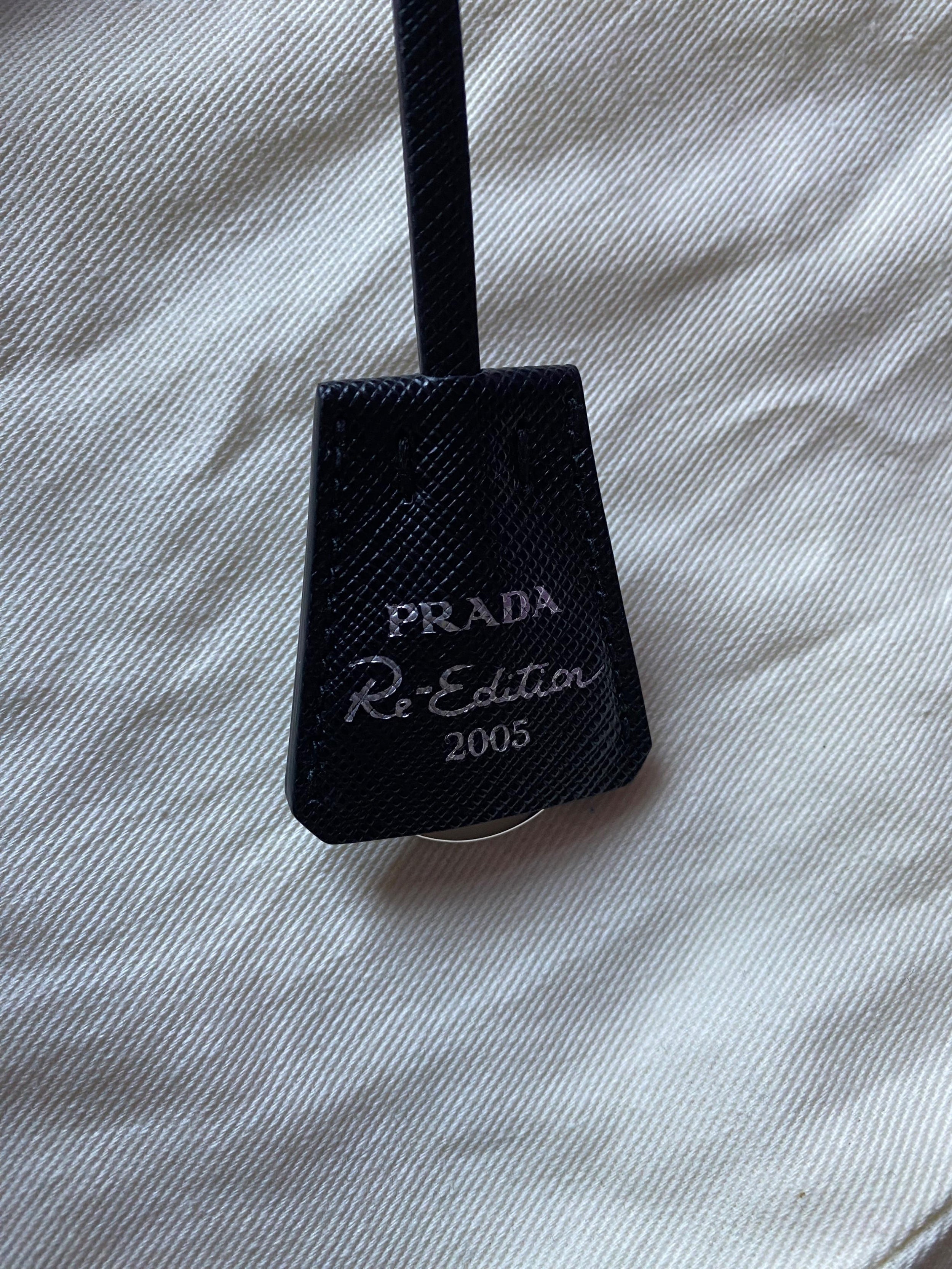 Prada Black Sequin Re-edition 2005 Shoulder Bag