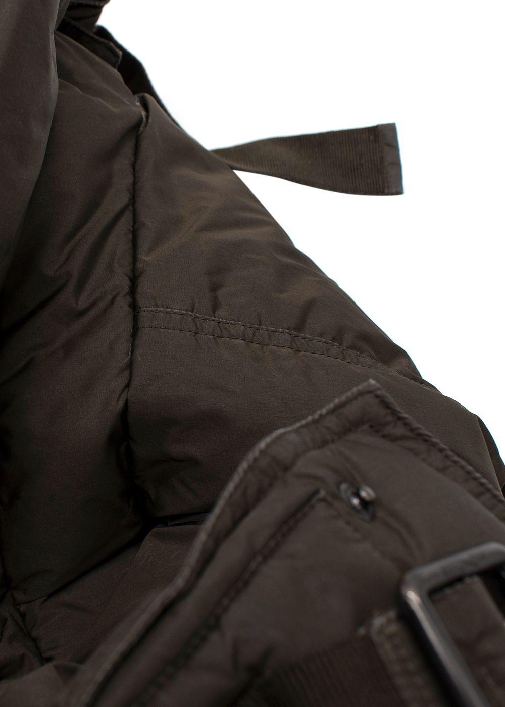 Moncler  Khaki Phalangere Coat with Racoon Fur Hood