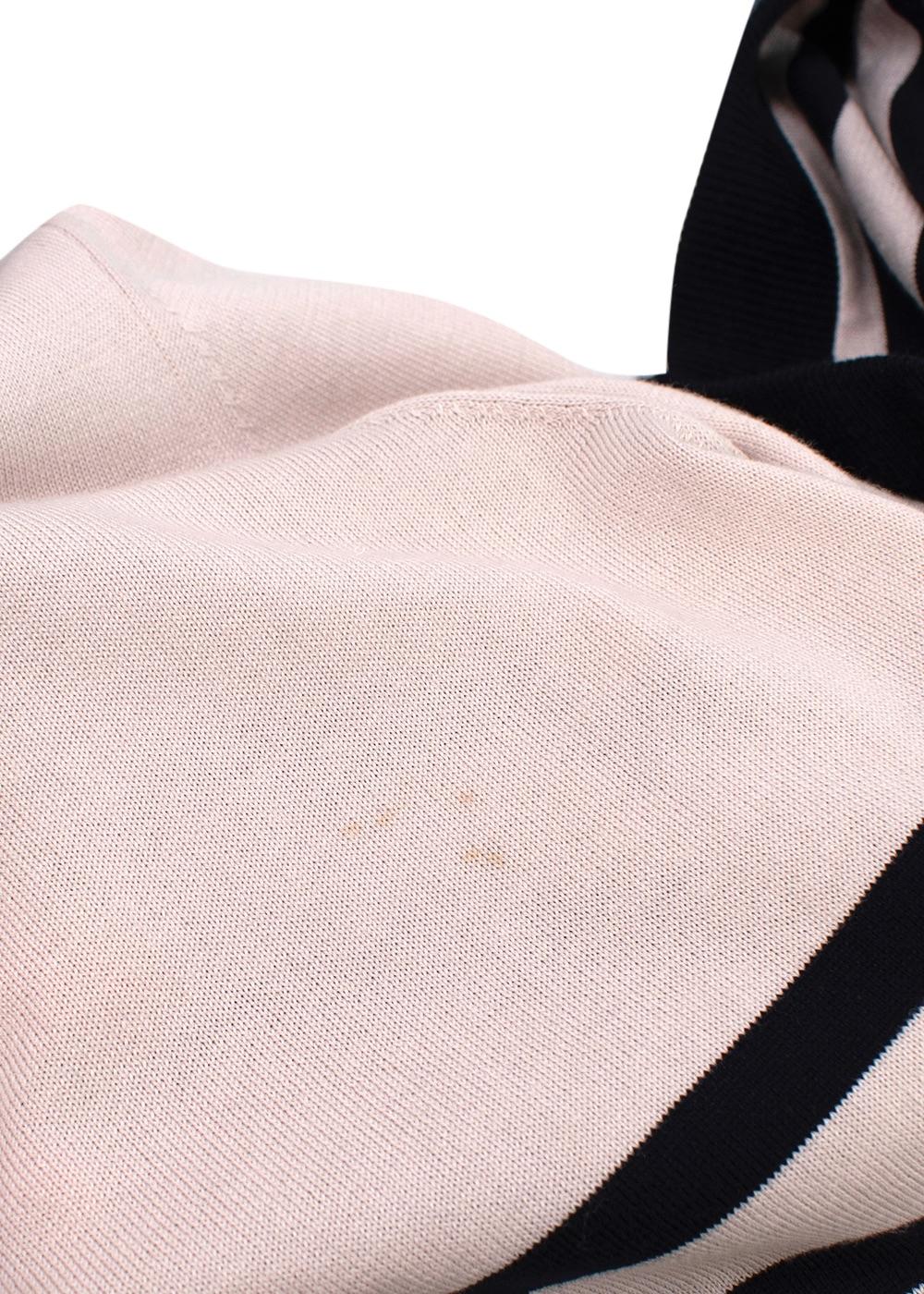 Louis Vuitton Beige Striped Tie-neck Dress