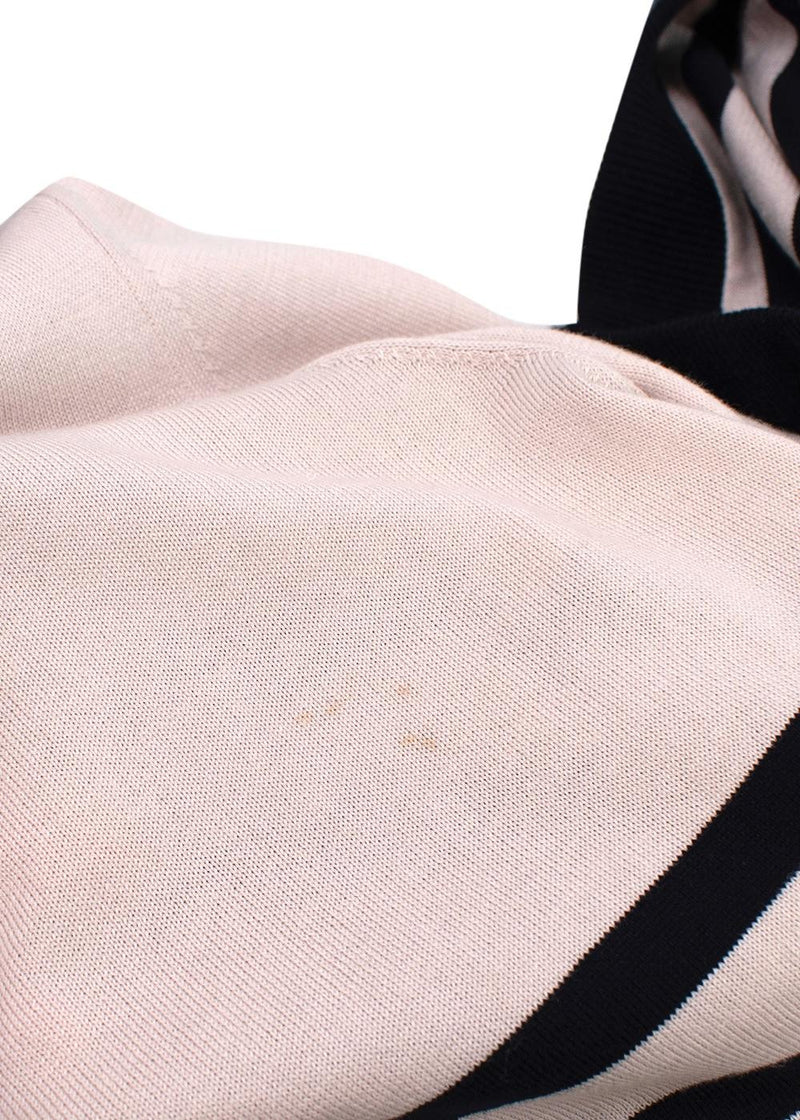 Louis Vuitton Beige Striped Tie-neck Dress