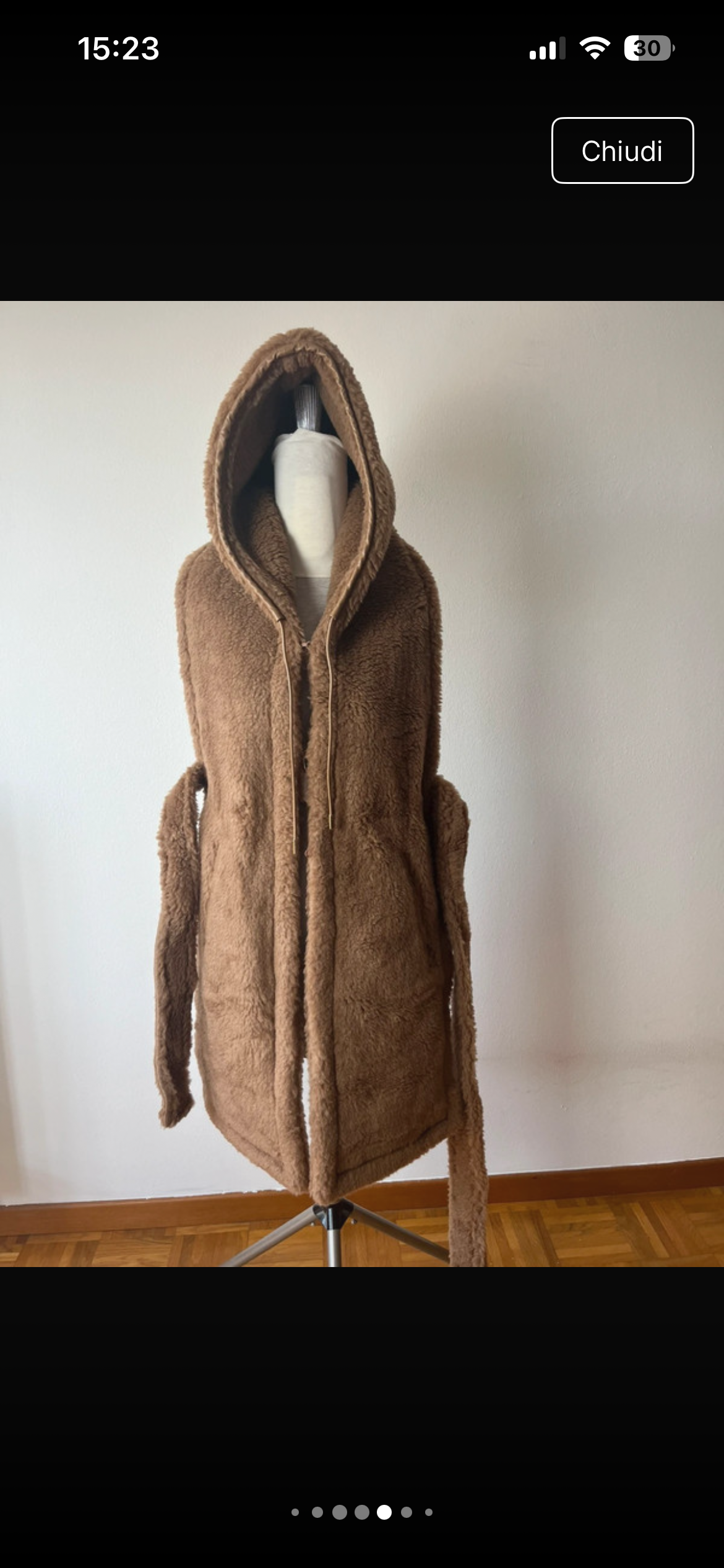 MaxMara Alpaca Blend Hooded Stole Gilet
