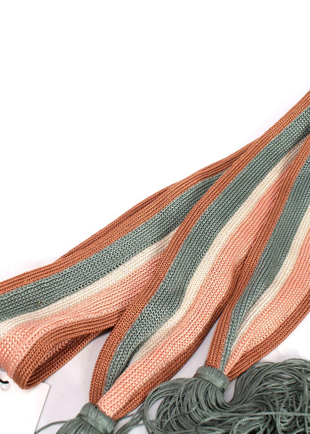 Forte Forte Pink Toned Striped Knit Belt