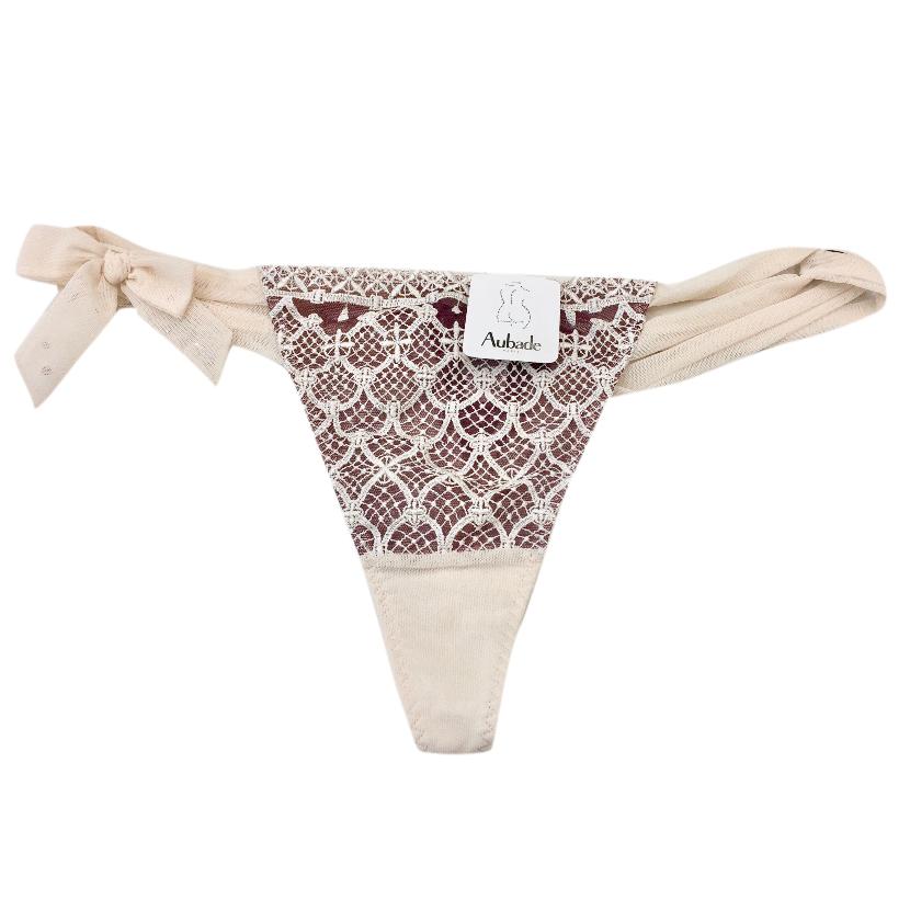 Aubade Embroidered Pear Tulle Thong
