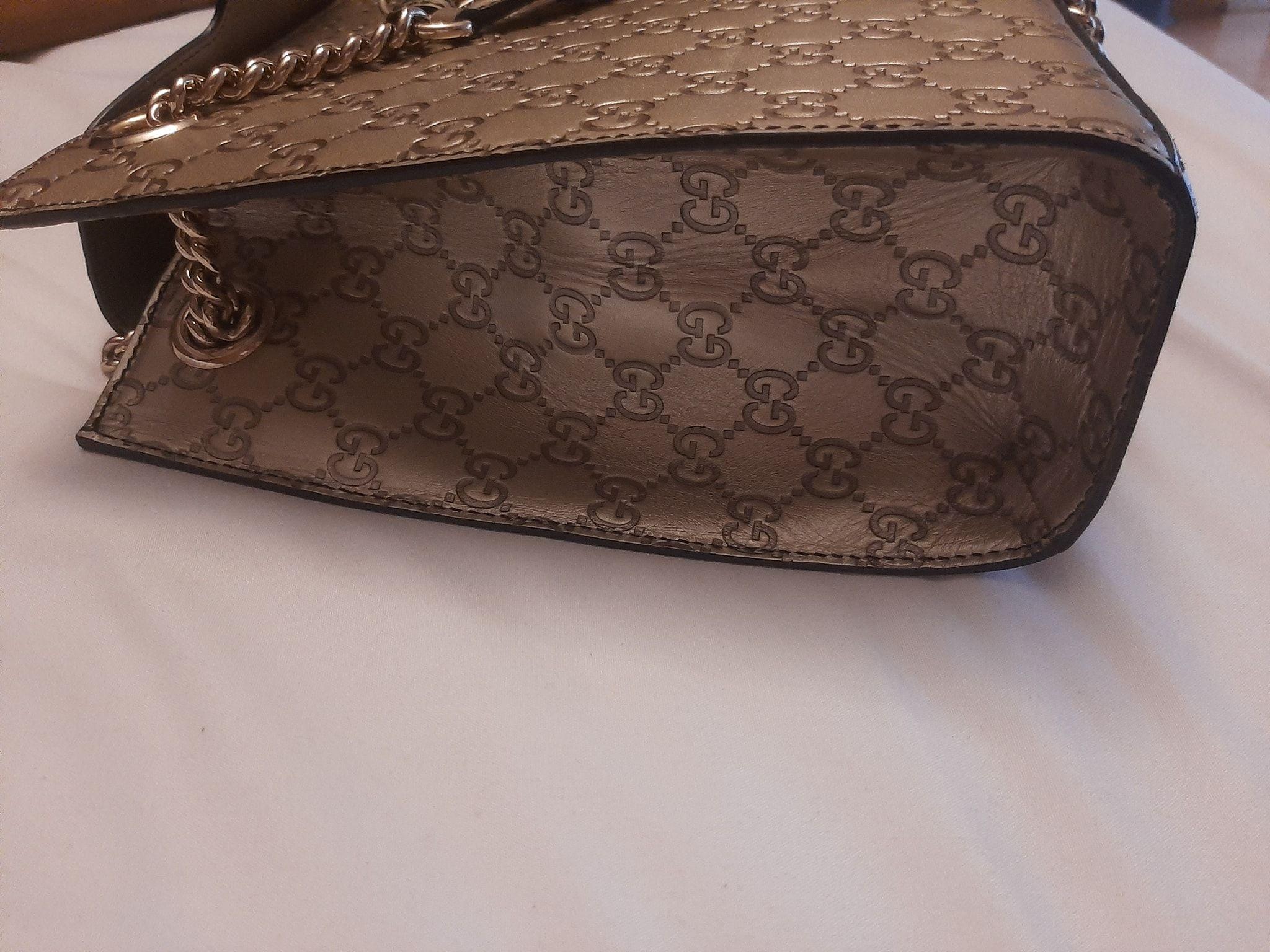 Metallic gold leather large Emily bag
