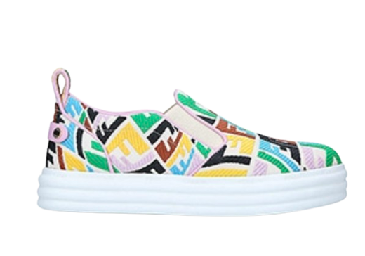 Fendi Slip on Logo Trainers