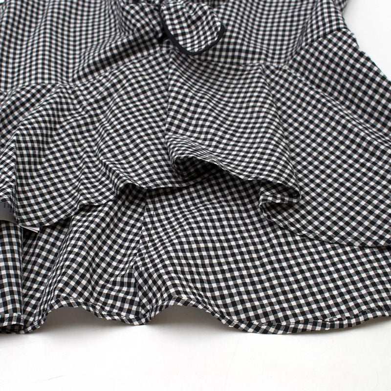 Pinko Gingham Sleeveless Tie-front Top