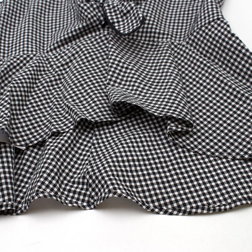 Pinko Gingham Sleeveless Tie-front Top
