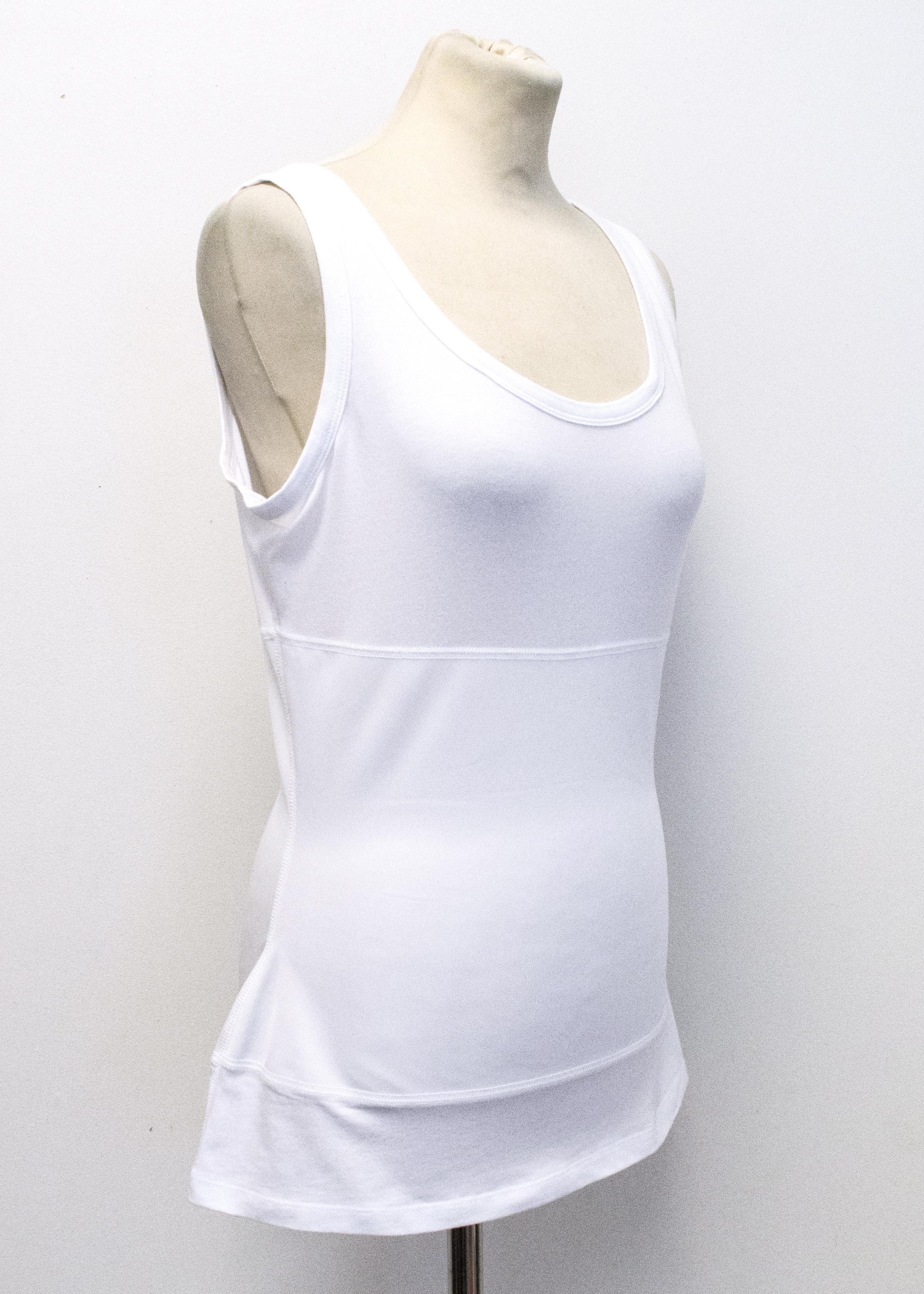 Heather Thompson Yummie Tummie White Strap Top