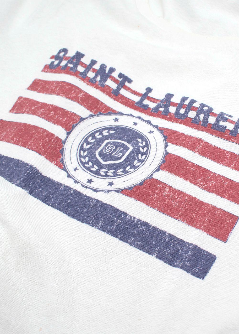 Saint Laurent White Flag League Tee