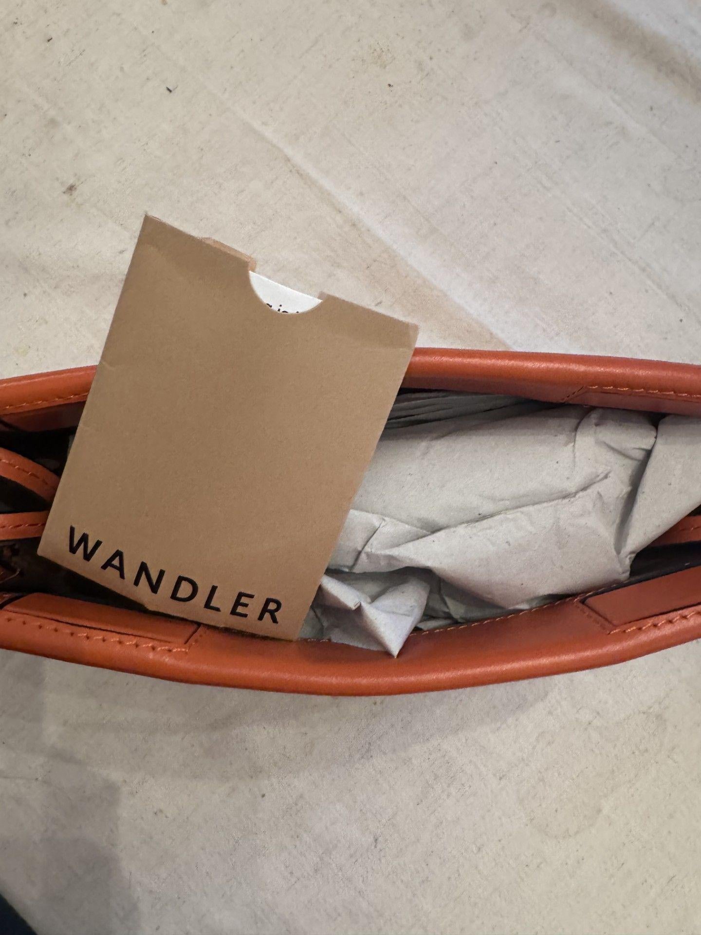 Wandler Orange Leather Shoulder Bag