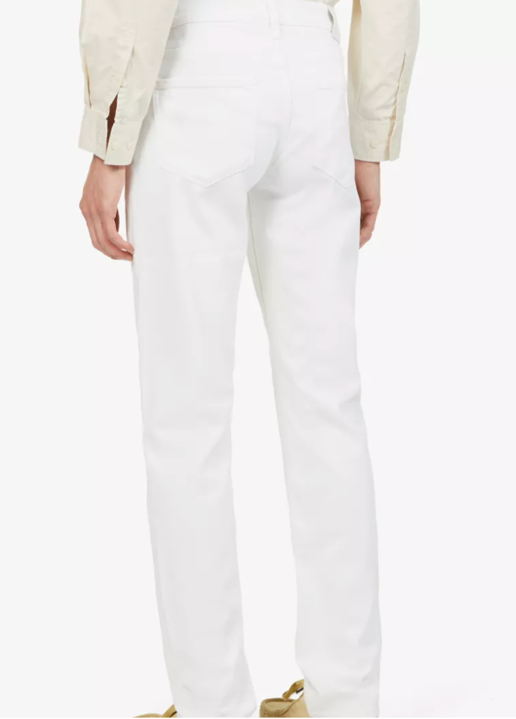Paige White Slim Straight-Leg Denim Jeans