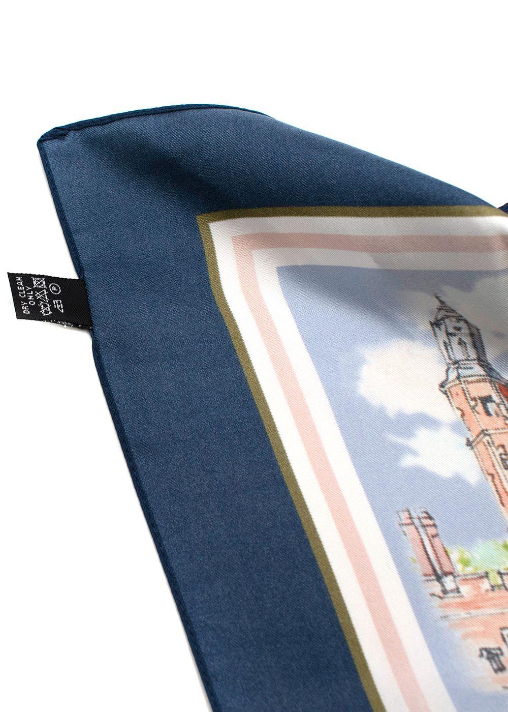 Building Printed Silk Pocket Square