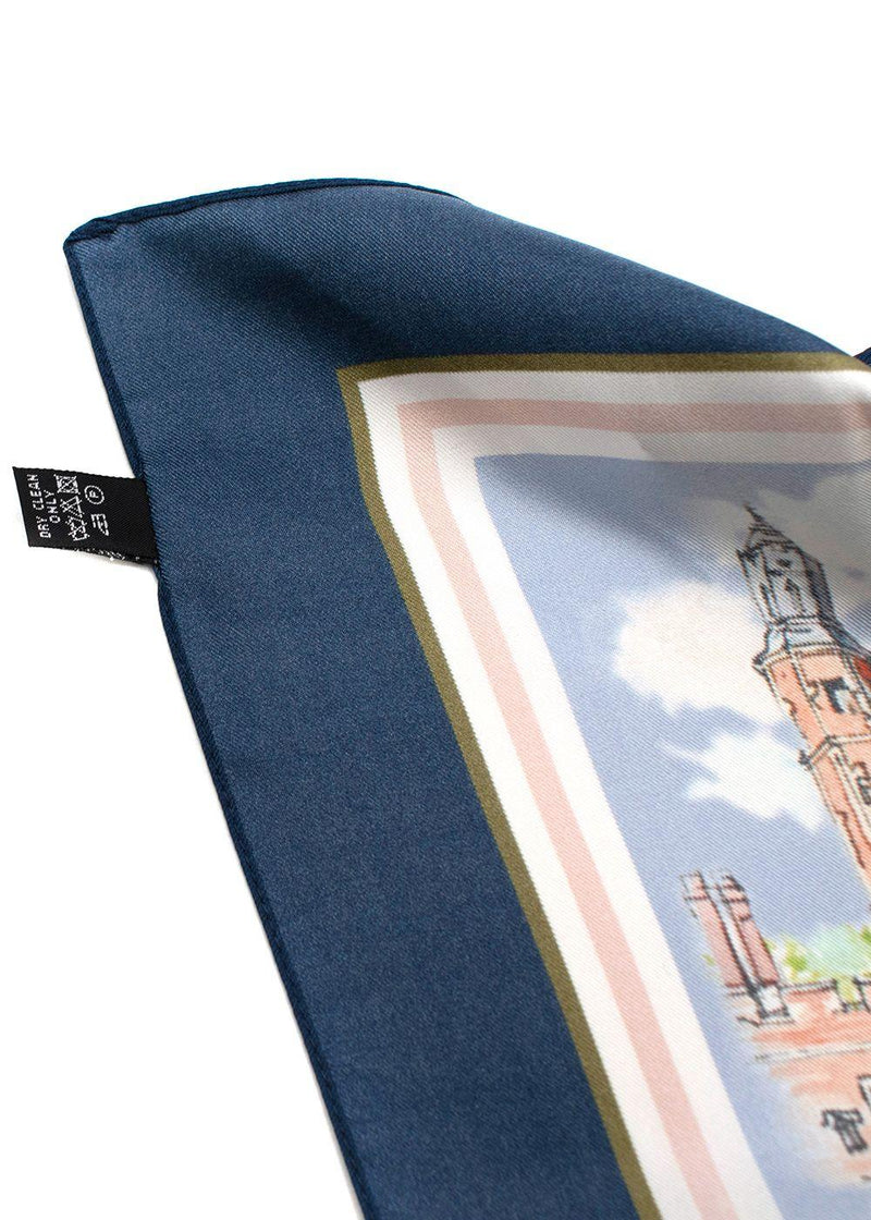 Building Printed Silk Pocket Square