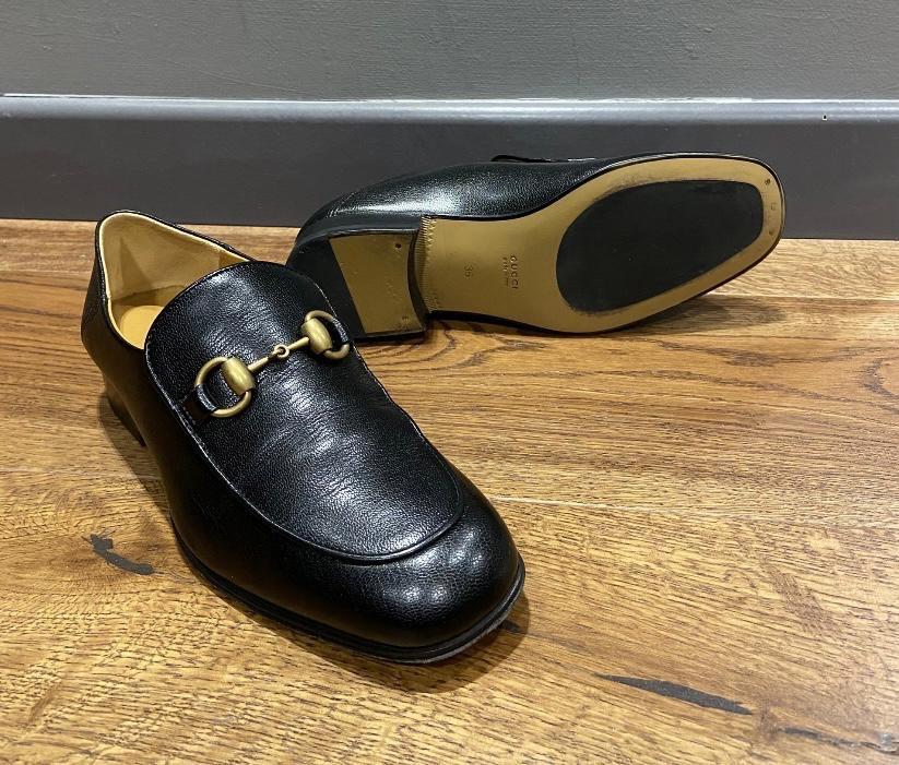 Gucci Black Leather Loafers