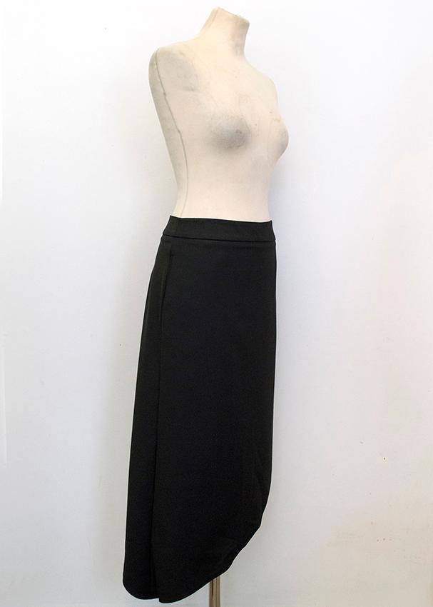 Osman black asymmetrical skirt with pockets
