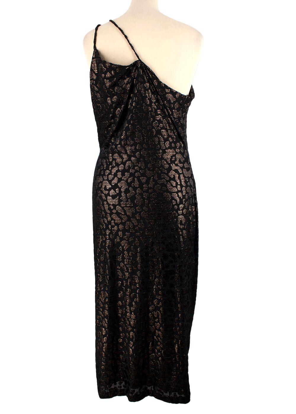 Iro Metallic Bexley Asymmetrical Midi Dress