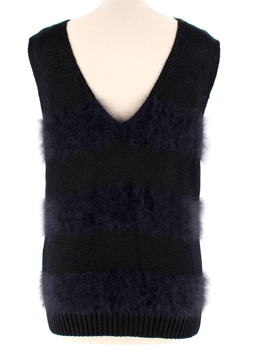 Balenciaga Black Angora Blend Knit Vest