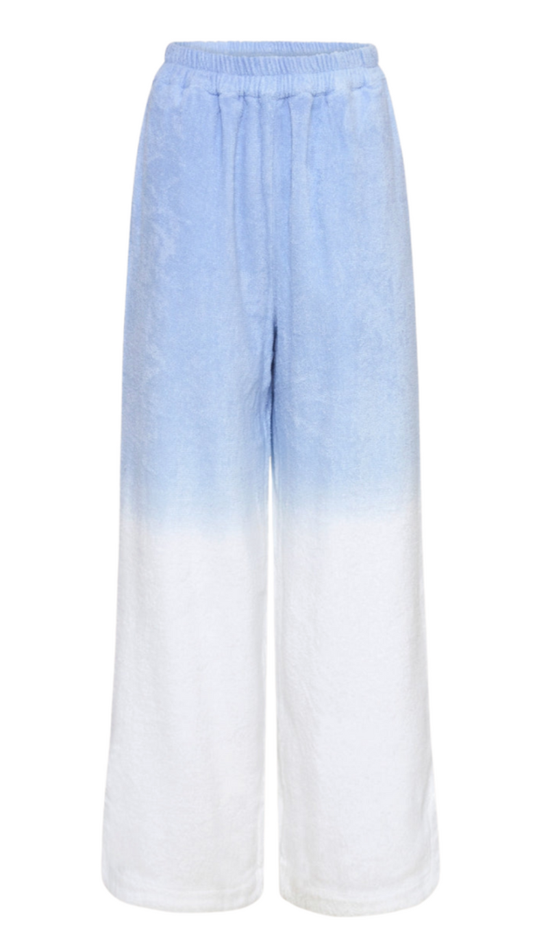 Terry Blue Ombre Capri Towelling Pants