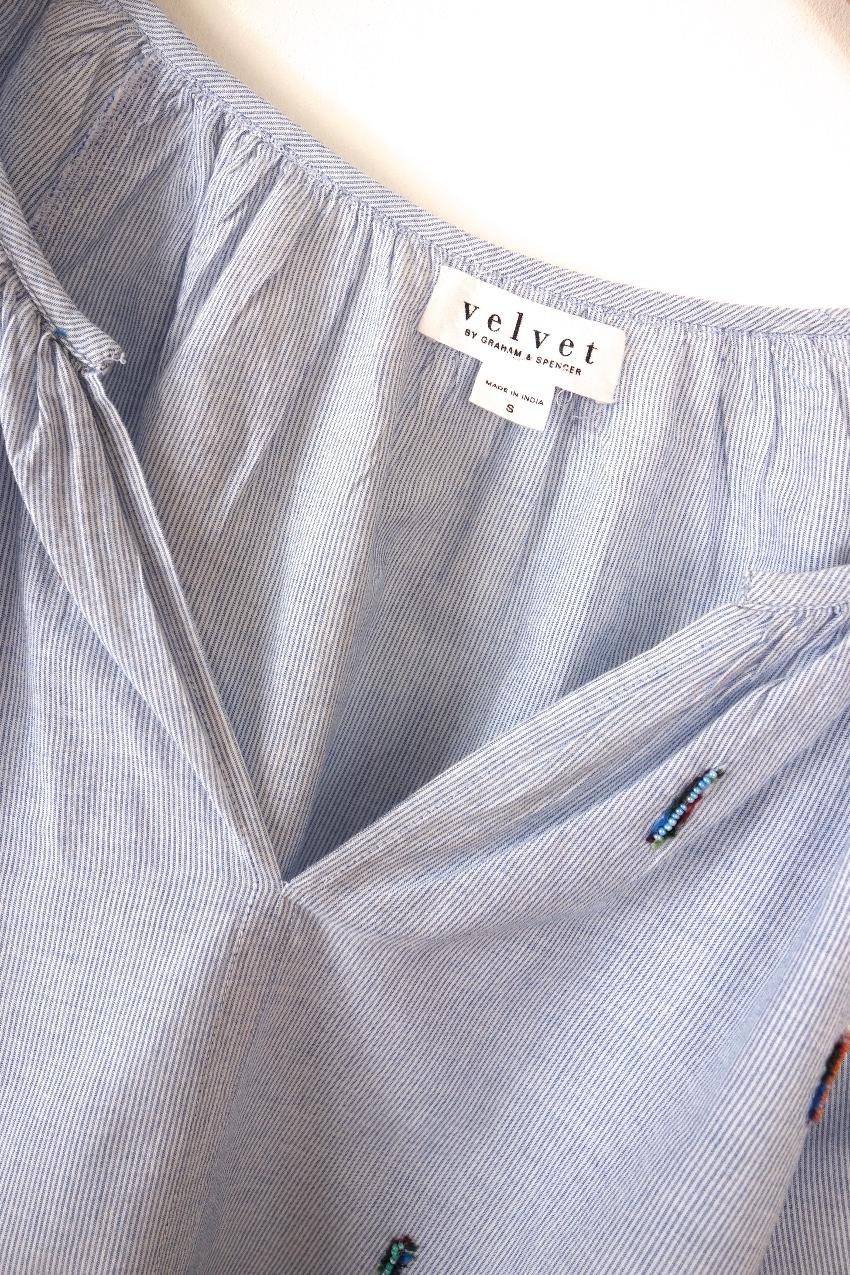 Velvet by Graham & Spencer Shailene Embroidered Blouse
