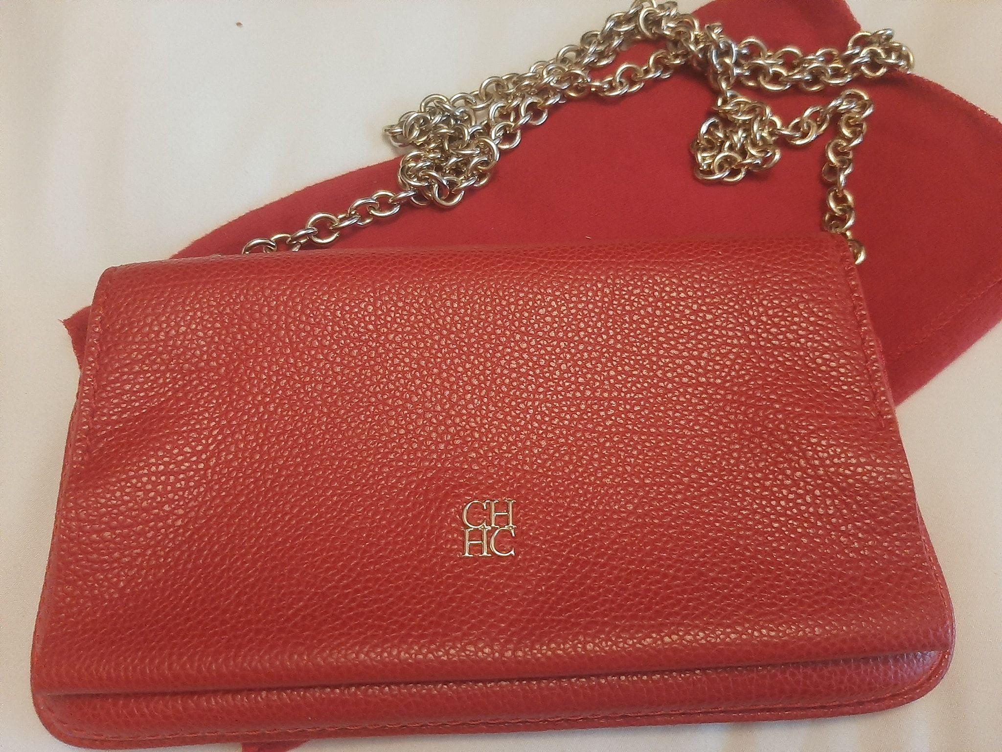 Red leather bag