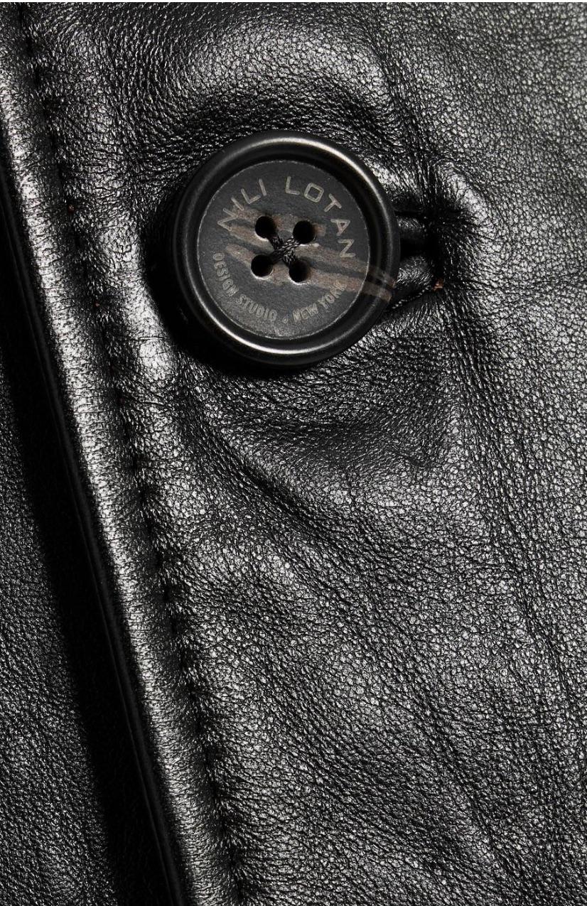 Nili Lotan New Season Black Leather Coat/Jacket