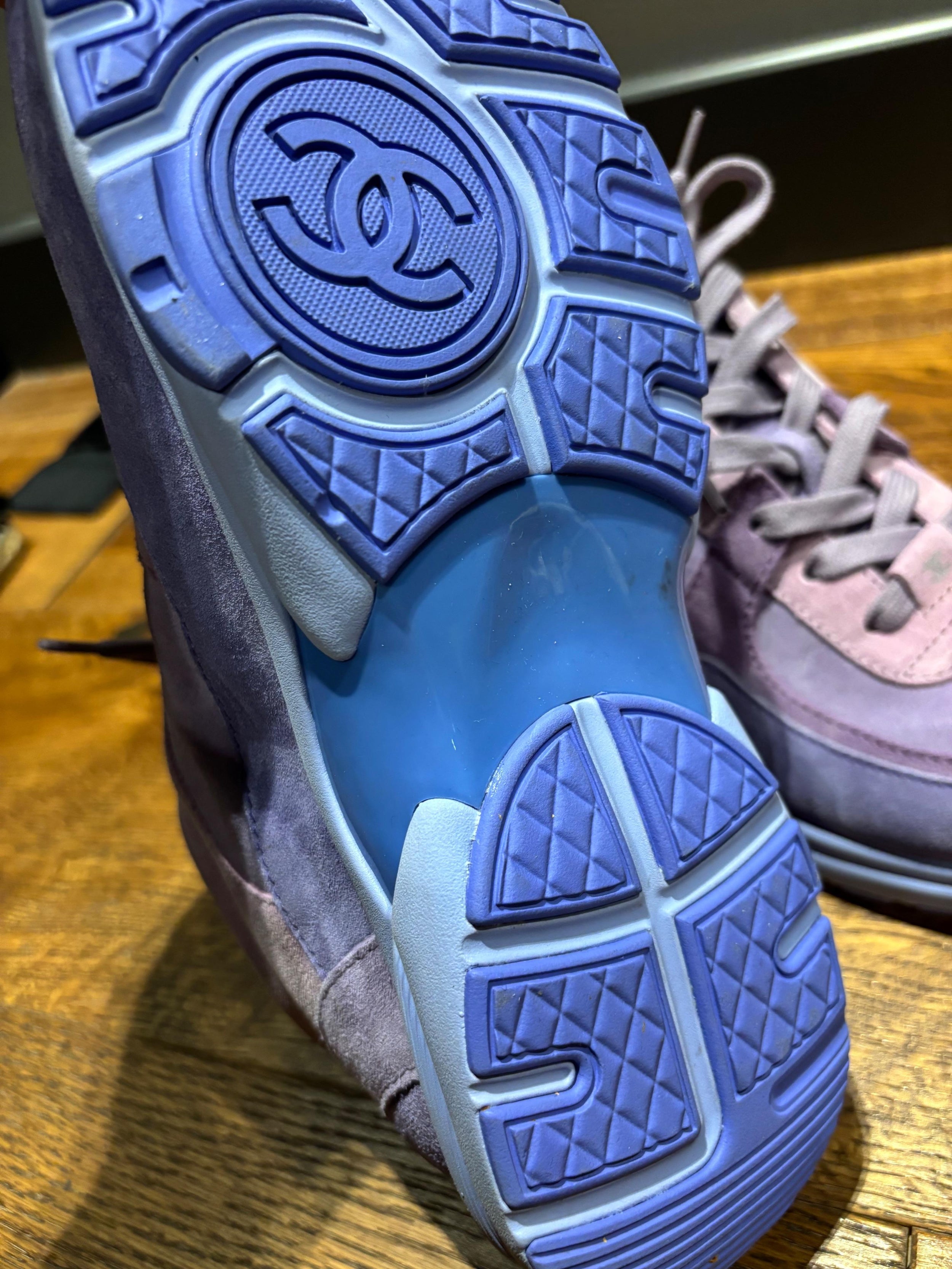 Chanel Lilac CC Trainers